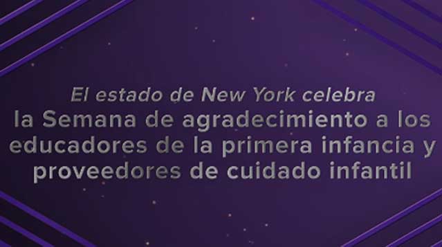la Semana de agradecimiento-educadores de primera infancia/proveedores de cuidado infantil